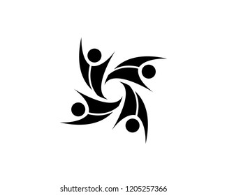 People Logo Template Design Vector, Emblem, Concept Design, Creative Symbol, Icon