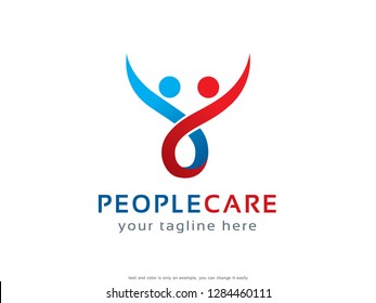 People Logo Template Design Vector, Emblem, Concept Design, Creative Symbol, Icon