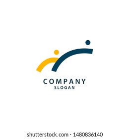 People logo template design. Vector