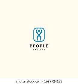People logo template design in Vector illustration 