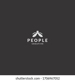 People logo template design in Vector illustration 