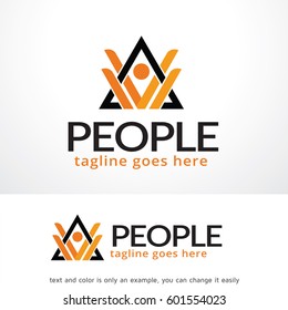 People Logo Template Design Vector