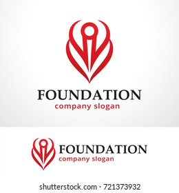 People Logo Template Design Vector, Emblem, Design Concept, Creative Symbol, Icon