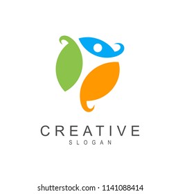 People Logo Template, Healthy Man Logo, Fitness And Sport Logo