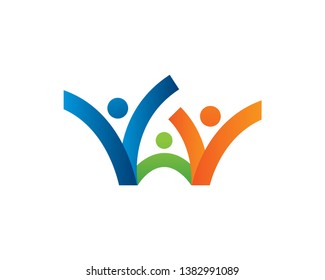 People Logo Template, Icon, Symbol
