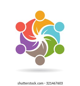 People logo template. Social media network