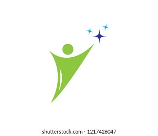 People Logo Template Vector Icon Illustration Design