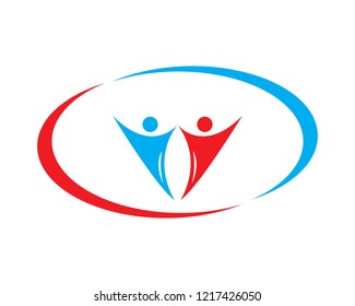 People Logo Template Vector Icon Illustration Design