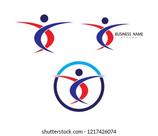 People Logo Template Vector Icon Illustration Design