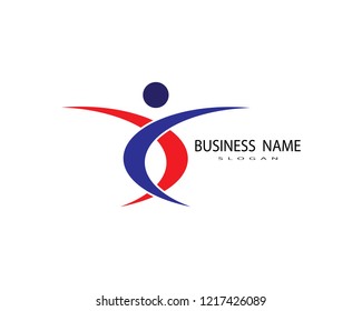 People Logo Template Vector Icon Illustration Design