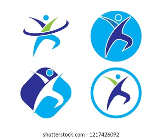 People Logo Template Vector Icon Illustration Design