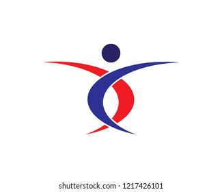 People Logo Template Vector Icon Illustration Design