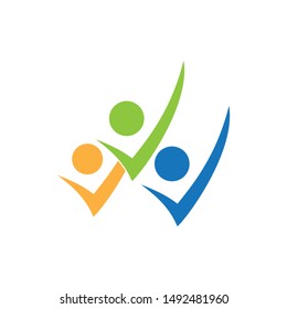 People logo template vector icon design