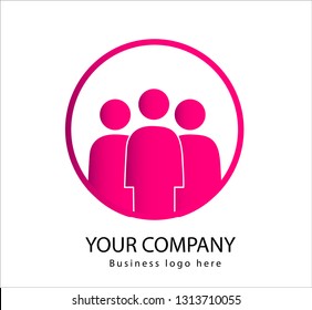 People logo three people together