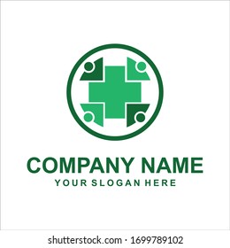 diseño abstracto vectorial del logotipo de la gente