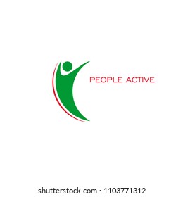 People logo vector, people active logo.