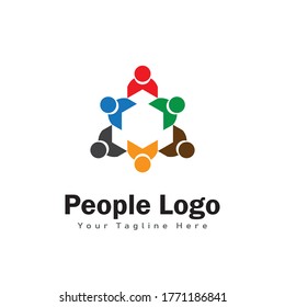 People Logo-Vektordesign-Symbol