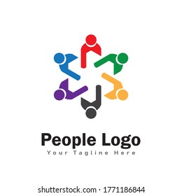 Icono de diseño de vectores de logotipos de personas