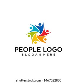 PEOPLE LOGO VECTOR GRAPHIC DESIGN