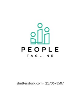 plantilla de diseño de iconos vectores de logotipo de personas
