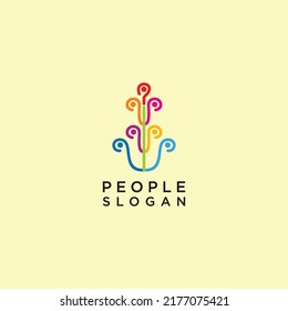 People logo vector icon design template
