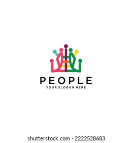 Plantilla de diseño de iconos vectoriales de personas