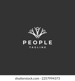 people logo vector icon design template