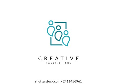 People logo vector icon illustration