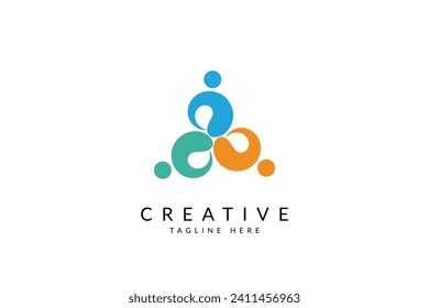 People logo vector icon illustration