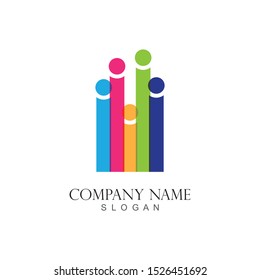 people logo vector icon template