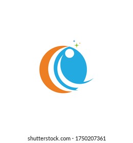 plantilla de icono vectorial de logotipo de personas