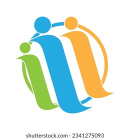 people logo vector icon template