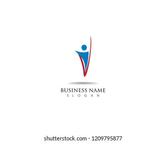 People logo and vector illustration