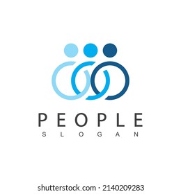 People Logo Vector In Isolated White Background