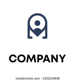 people logo vector sign human style template