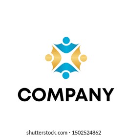 people logo vector sign human style template