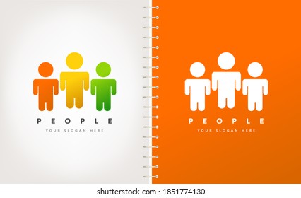Menschen Logo-Vektorgrafik. Gesellschaftliches Design.