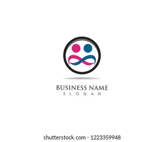 people Logo and vector template icon