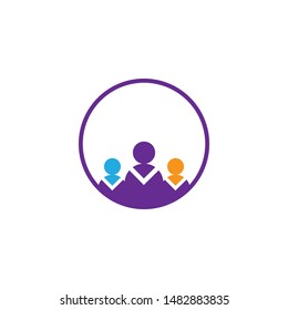 People logo vector template illustration design