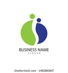 People logo vector template illustration design