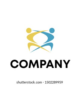 People logo vector template illustration sign design community