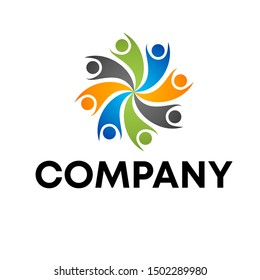 People logo vector template illustration sign design community