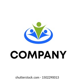 People logo vector template illustration sign design community