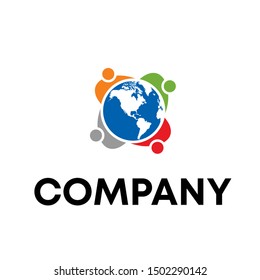 People logo vector template illustration sign design community