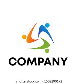 People logo vector template illustration sign design community