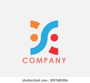 People logo vector template illustration sign design community and gathering