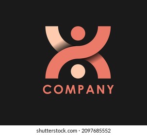 People logo vector template illustration sign design community and gathering
