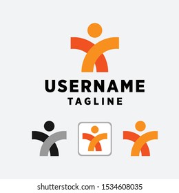 People logo vector templates design