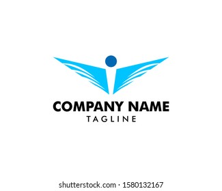 People logo and wing design combination