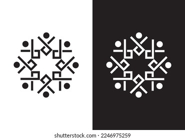 logos de personas. Concepto colaborativo de reunión, grupo, equipo, trabajo 